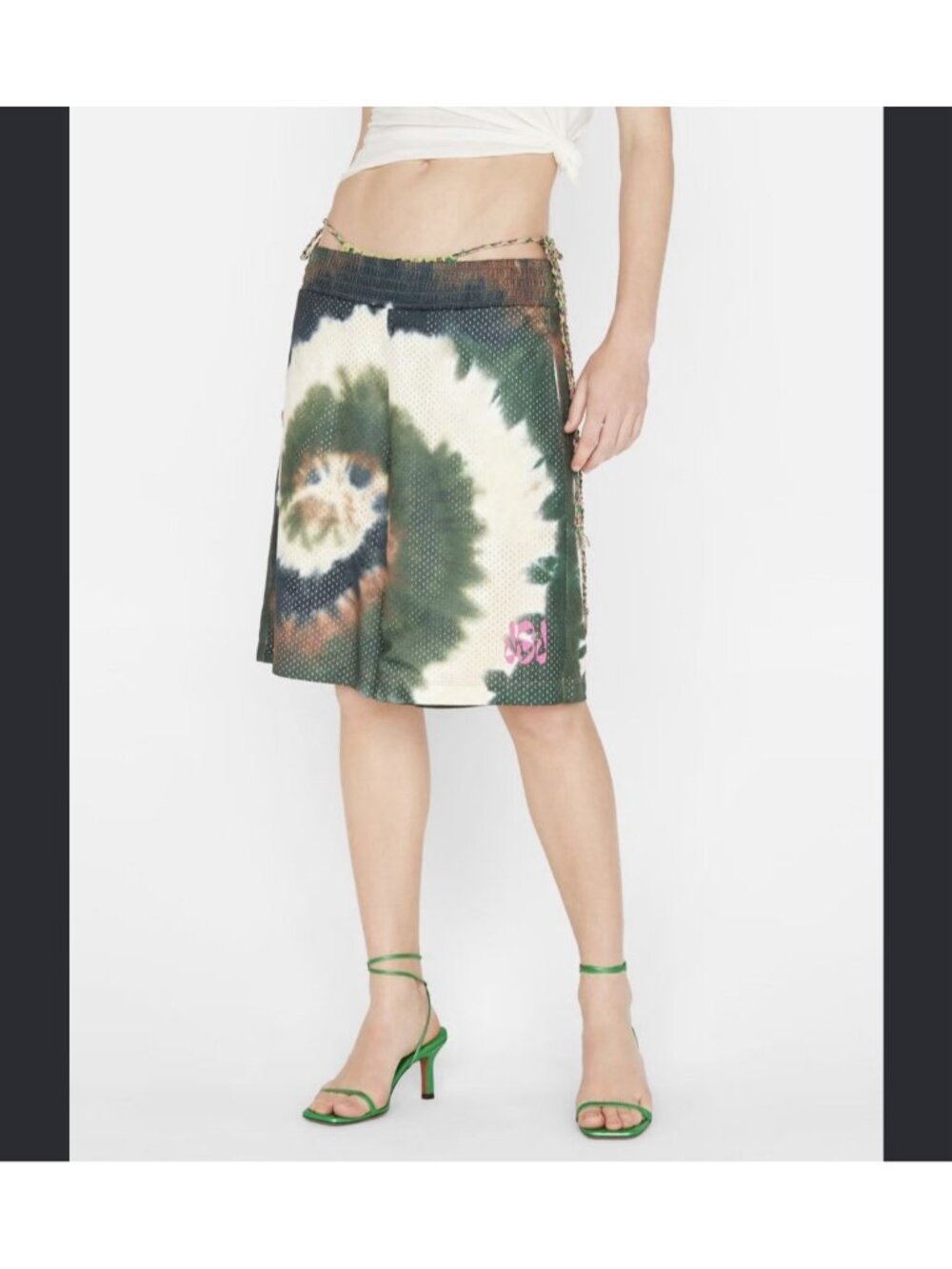 Frame x Julia Sarr-Jamois Tie-Dye Mesh Basketball Shorts Medium NWOT